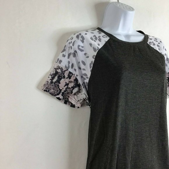 Amasoo Women's Black Short Sleeve Round Neck Tunic T Shirt Top Size Large - Picture 2 of 11